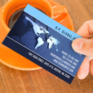 Global Internation Map Business Card