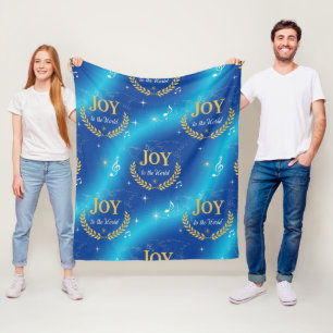 Global Joy to the World Modern Universal Peace Fleece Blanket