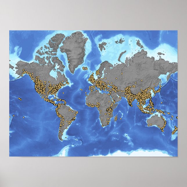 Global Landslides Map Poster (Front)