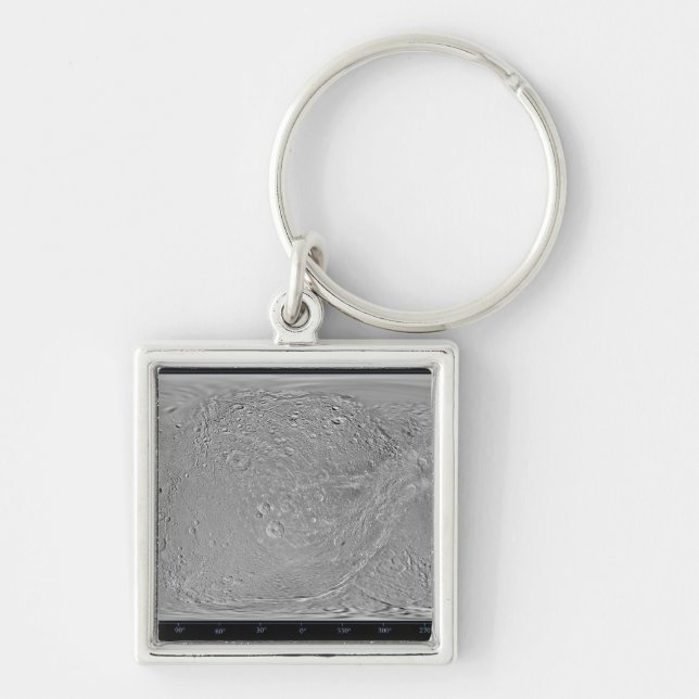 Global map of Saturn's moon Dione Key Ring (Front)