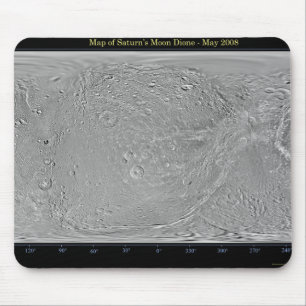 Global map of Saturn's moon Dione Mouse Mat