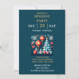 Global Mashup Christmas Holiday Party Invitation