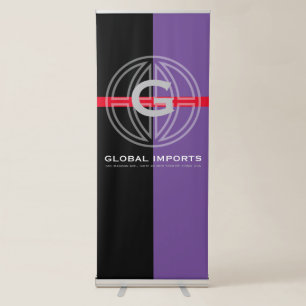 Global Monogram Retractable Banner