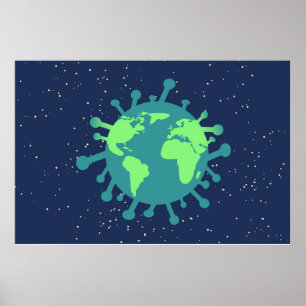 Global Pandemic (Virus Particle) (Viral Disease) Poster
