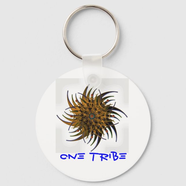 Global Peace symbo;, One Tribe Key Ring (Front)