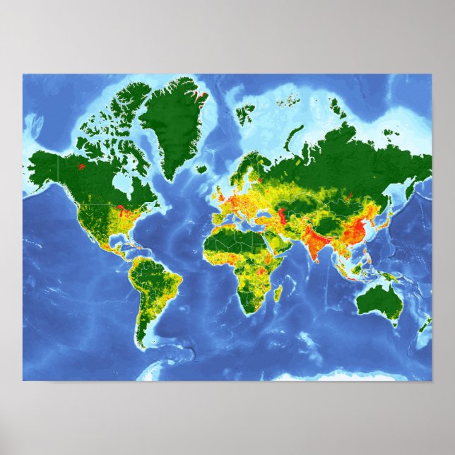 Global Population Map Poster (Front)