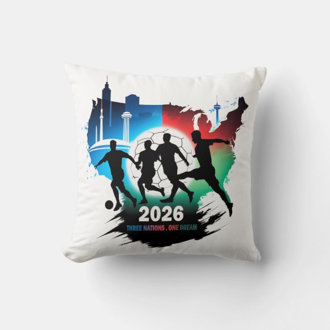 Global Soccer 2026 Three Nations. One Dream.  Cushion (Front)