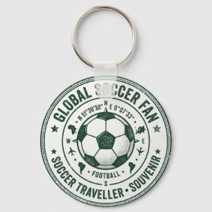 Global Soccer Tournament Fan Traveler Souvenir Key Ring