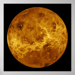 Global Surface of the Planet Venus Poster