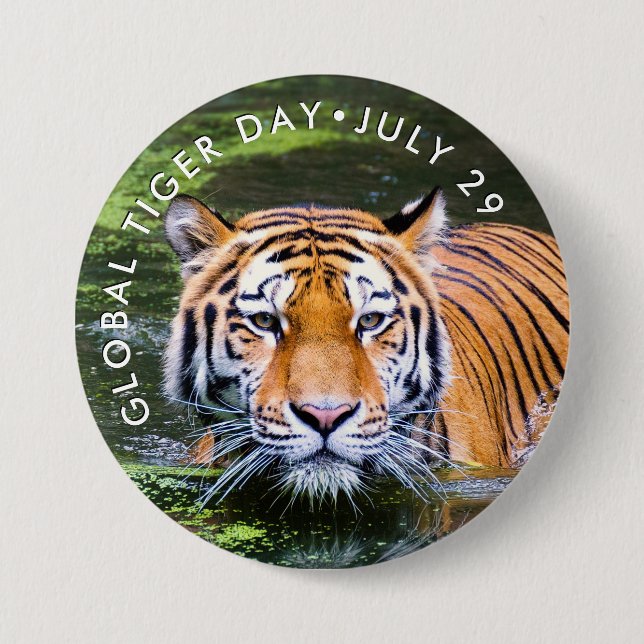 Global Tiger Day, TIGER photo Button (Front)