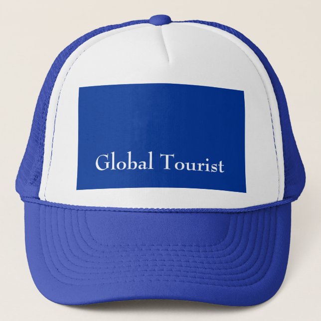 Global Tourist Men's Blue Hat (Front)