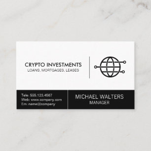 Global Transactions Tech Logo Business Card