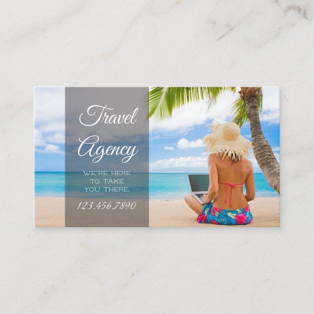 Global Travel Agency Agent Business Card (Front)