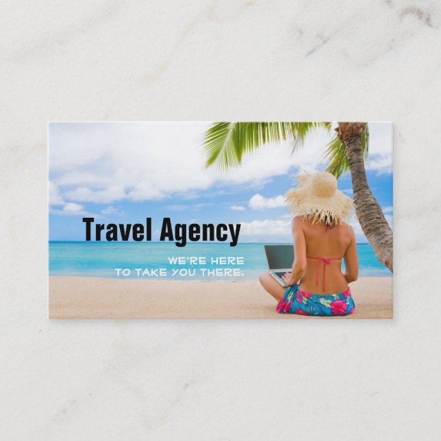 Global Travel Agency Agent Business Card (Front)