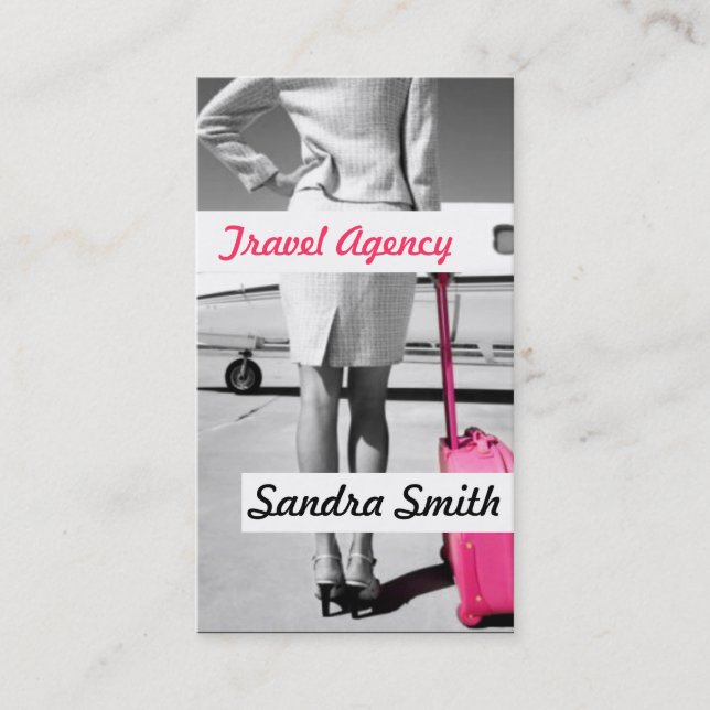 Global Travel Agency Agent Business Card (Front)