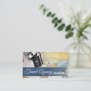 Global Travel Agency Agent Business Card