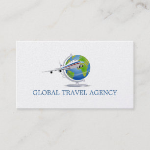 Global Travel Agency Agent Business Card