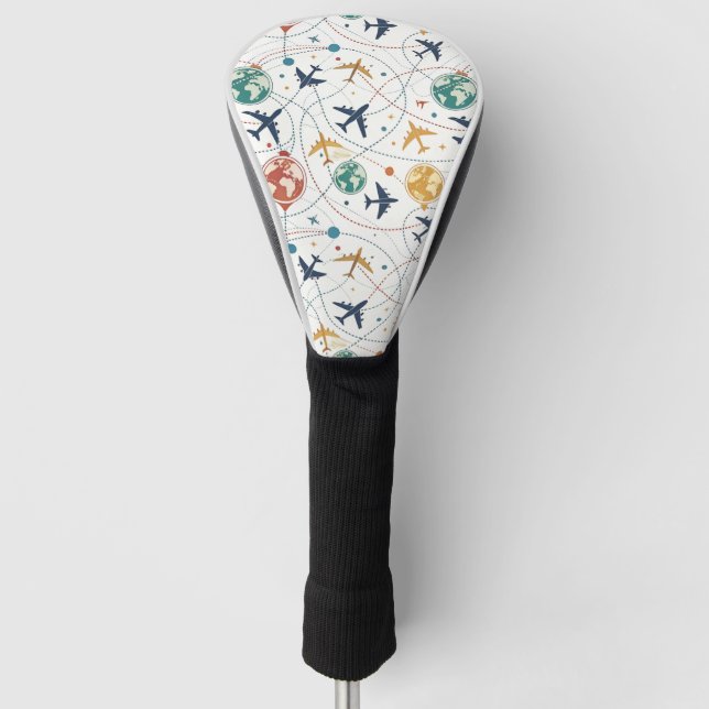 Global Travel Aviation Pattern (2) Golf Head Cover (Front)