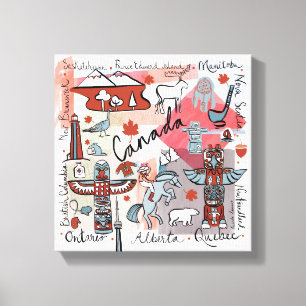 Global Travel - Canada Canvas Print