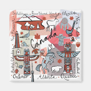 Global Travel - Canada Magnet