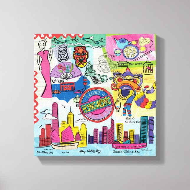 Global Travel - Hong Kong Canvas Print (Front)