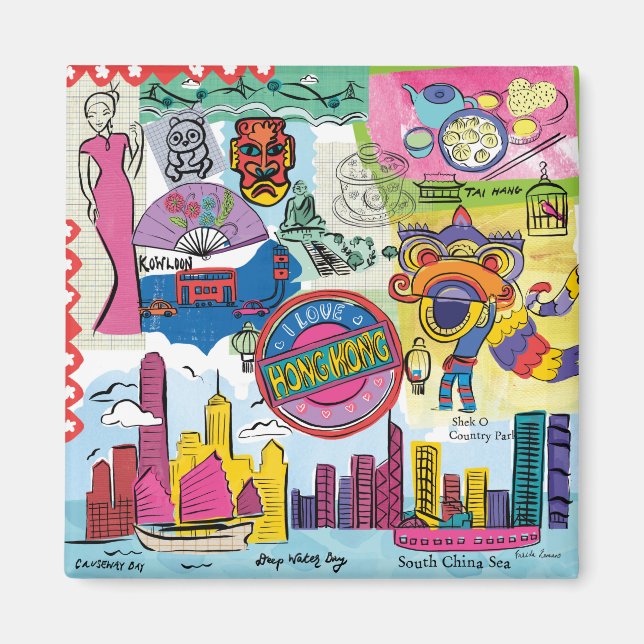 Global Travel - Hong Kong Magnet (Front)