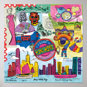 Global Travel - Hong Kong Poster