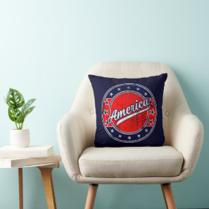 Global Traveller - America   USA Throw Pillow