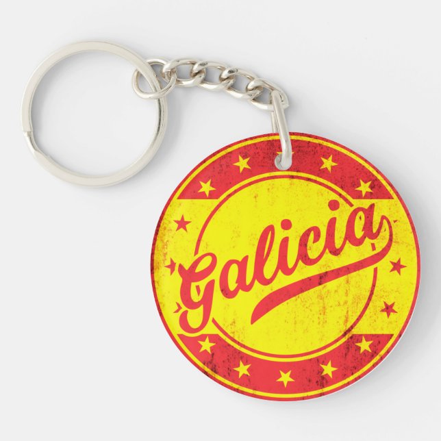 Global Traveller - Galicia, Spain Key Ring (Front)