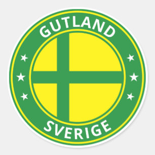 Global Traveller - Gutland, Sverige Sweden (Edit Classic Round Sticker