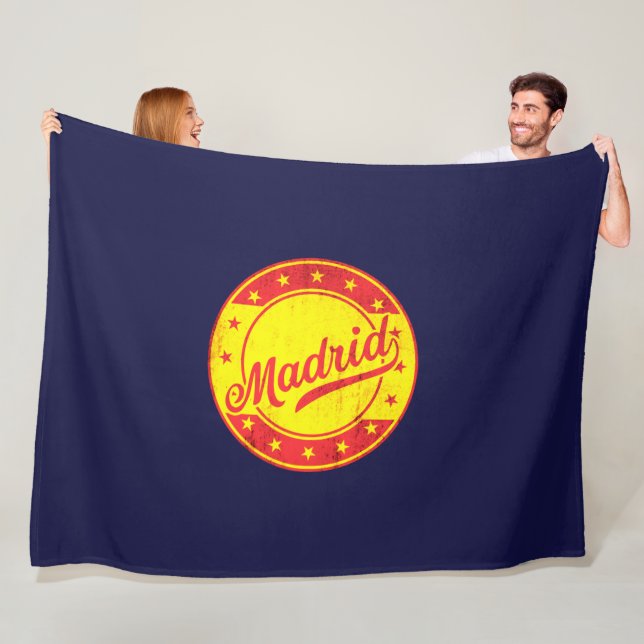 Global Traveller - Madrid, Spain Fleece Blanket (In Situ)