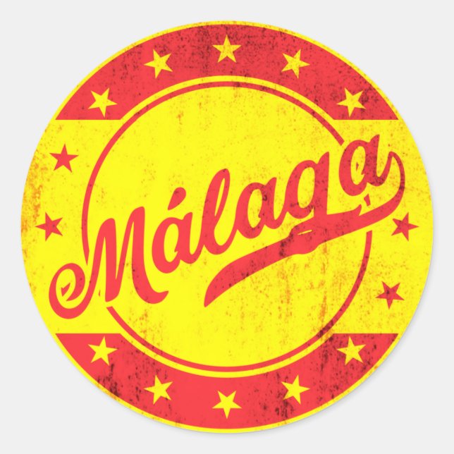 Global Traveller - Malaga, Spain Classic Round Sticker (Front)