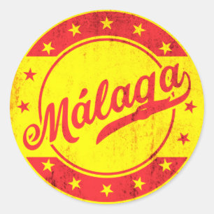 Global Traveller - Malaga, Spain Classic Round Sticker