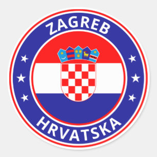 Global Traveller - Zagreb, Hrvatska Croatia Classic Round Sticker