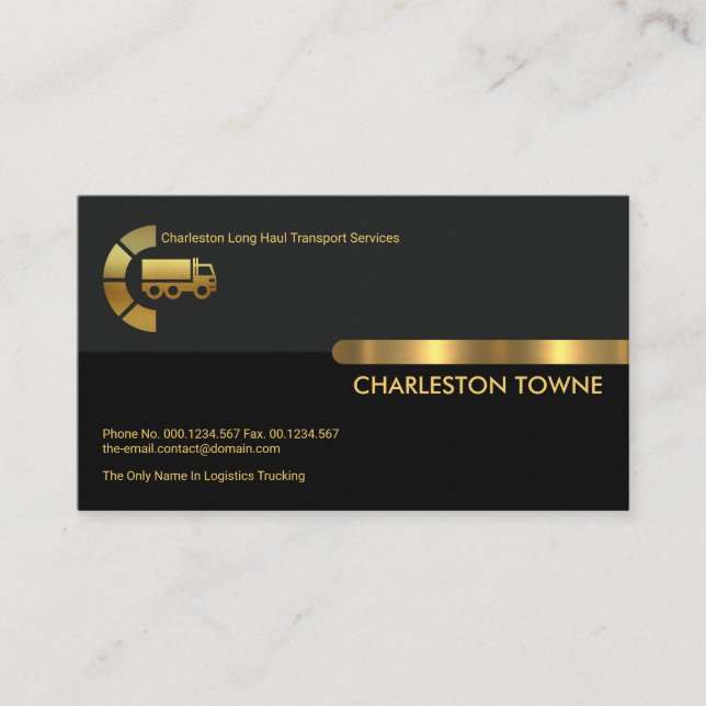 Global Truck Letter-C Transport Service Business Card (Front)