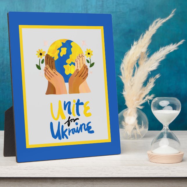 Global Unite For Ukraine  Plaque (Side)