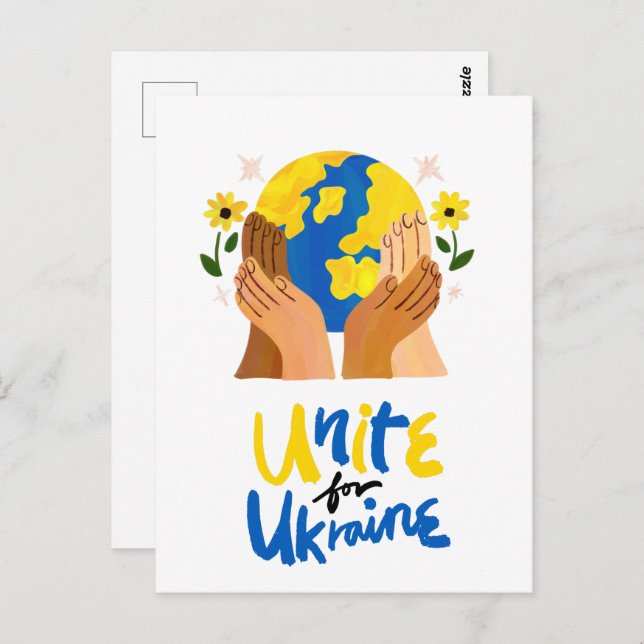 Global Unite For Ukraine  Postcard (Front/Back)