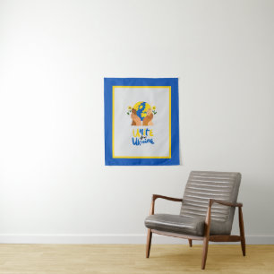 Global Unite For Ukraine Tapestry