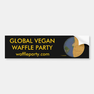 Global Vegan Waffle Party Bumper Sticker 1