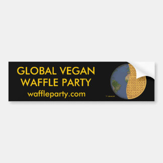 Global Vegan Waffle Party Bumper Sticker 1
