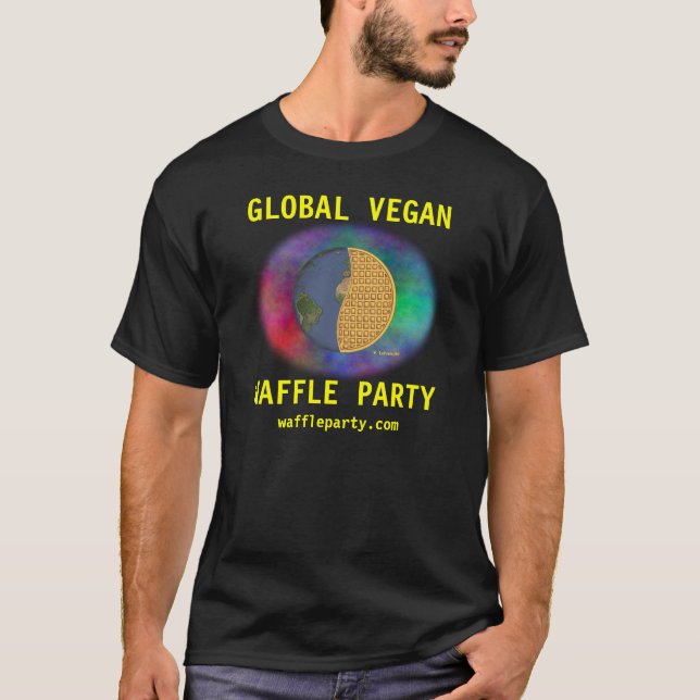 Global Vegan Waffle Party Shirt 3, Men's (Front)