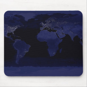 Global View of Earth's City Lights Mouse Mat