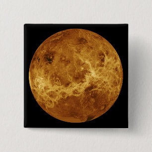 Global view of the surface of Venus 15 Cm Square Badge