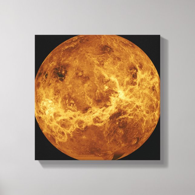Global view of the surface of Venus Canvas Print (Front)