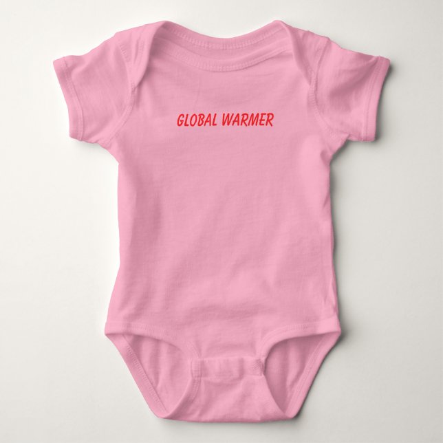Global Warmer - Customised Baby Bodysuit (Front)