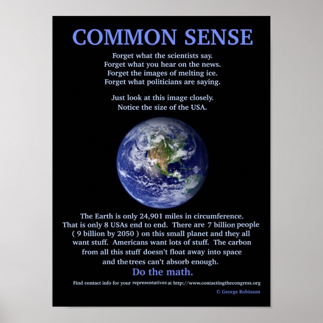 Global Warming 16" x 12", Value Poster Paper (Front)