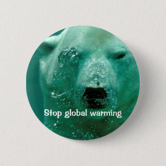 Global warming 6 cm round badge