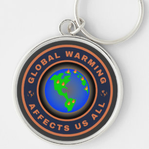 Global Warming affects us all Key Ring