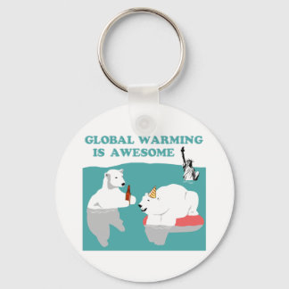 Global Warming Awesome Key Ring
