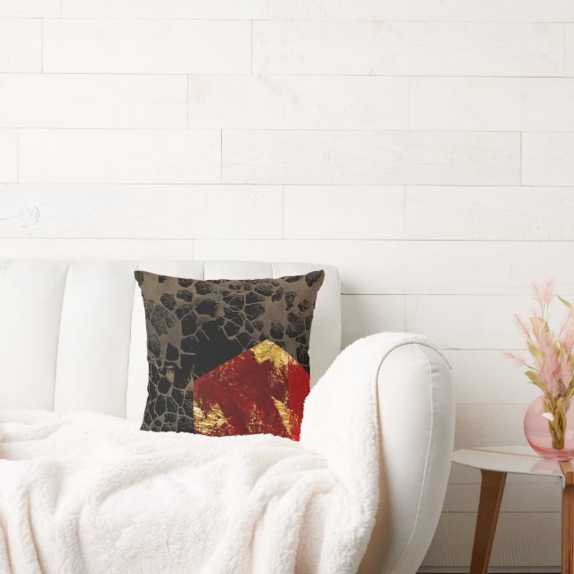 Global warming - Burning House - Abstract Cushion (Couch)
